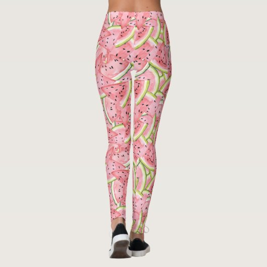 Whimsical Watermelon Pattern Leggings (Achterkant)