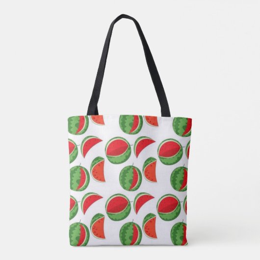 Whimsical Watermelon Pattern Tote Bag (Achterkant)