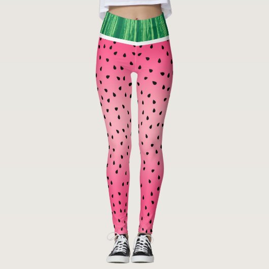 Whimsical Watermelon Summer Fruit Leggings (Voorkant)