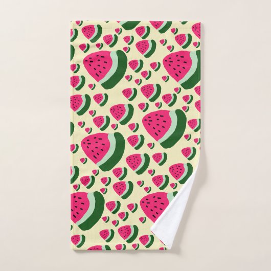 Whimsical Watermelons Cute Summer Fruit Pattern  Bad Handdoek (Handdoek)
