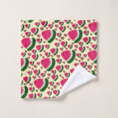 Whimsical Watermelons Cute Summer Fruit Pattern Bad Handdoek (Wasdoekje)