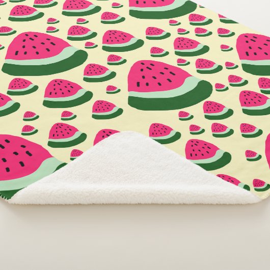 Whimsical Watermelons Cute Summer Fruit Pattern  Sherpa Deken (3/4)
