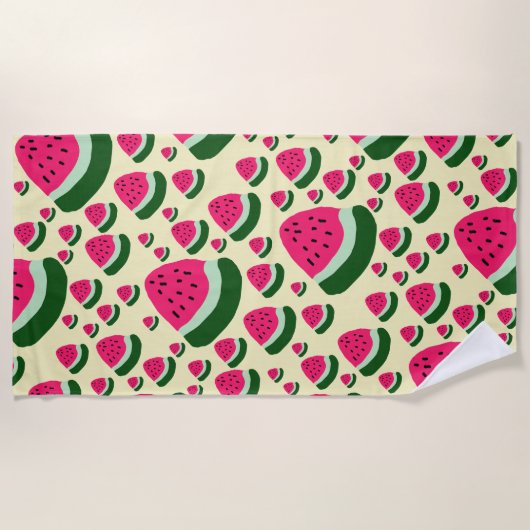 Whimsical Watermelons Cute Summer Fruit Pattern  Strandlaken (Voorkant)
