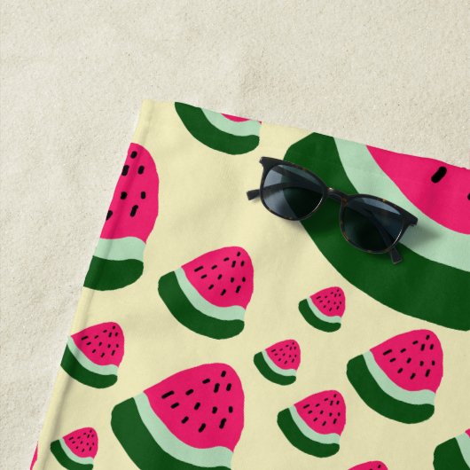 Whimsical Watermelons Cute Summer Fruit Pattern  Strandlaken (In situ)