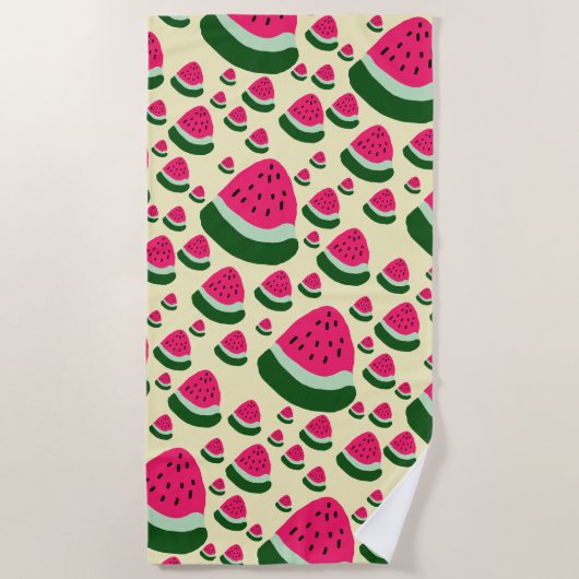 Whimsical Watermelons Cute Summer Fruit Pattern Strandlaken (Voorkant)
