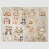Whimsical Waterverf Animals Decoupage collectie Tissuepapier (Voorkant)