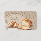 Whimsical Waterverf Artisan Bakkerij Zelfgemaakt B Visitekaartje (Voorkant)