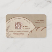 Whimsical Waterverf Artisan Bakkerij Zelfgemaakt B Visitekaartje (Achterkant)