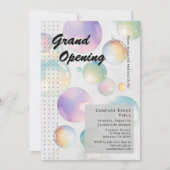 Whimsical Waterverf Aura Bubble Grand Opening Kaart (Voorkant)