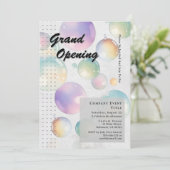 Whimsical Waterverf Aura Bubble Grand Opening Kaart (Staand voorkant)