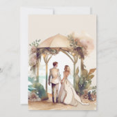 Whimsical Waterverf Beach Destination Wedding Save The Date (Achterkant)