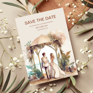 Whimsical Waterverf Beach Destination Wedding Save The Date