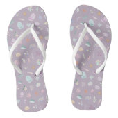 Whimsical Waterverf Beachy Seashells Teenslippers (Voetbed)