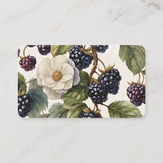 Whimsical Waterverf BlackBerry Recept Aanvraag Informatiekaartje (Achterkant)