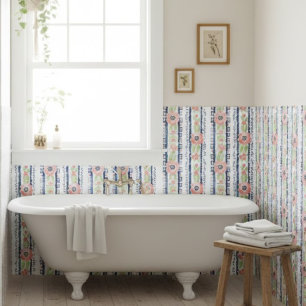 Whimsical Waterverf Blauw Groen Decoratief Tegeltje