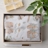 Whimsical Waterverf Bloemen Aardbei Land Tissuepapier (Geschenk)