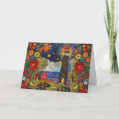 Whimsical Waterverf Bloemen Licht Huis Blank Kaart (Achterkant)