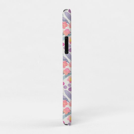 Whimsical Waterverf Bloemen Roze gepersonaliseerd Case-Mate iPhone Case (Achterkant/rechts)