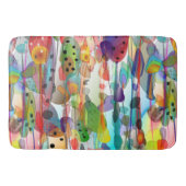 Whimsical Waterverf Bloemenkunst Badmat (Voorkant)