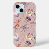 Whimsical Waterverf Bloemenvlinder Paddestoel Case-Mate iPhone Case (Achterkant)