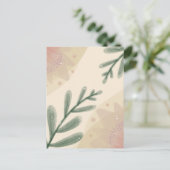 Whimsical Waterverf Boho Botanische bladeren Briefkaart (Staand voorkant)