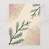 Whimsical Waterverf Boho Botanische bladeren Briefkaart (Voorkant)