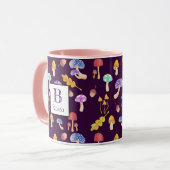 Whimsical Waterverf Bospaddenstoelen gepersonalise Mok (Voorkant links)