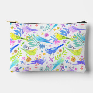 Whimsical Waterverf Budgie Parkieten Etui