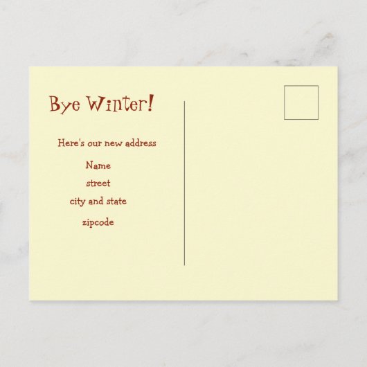 Whimsical Waterverf Cactus Bewegende Aankondiging Briefkaart (Achterkant)