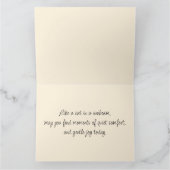 Whimsical Waterverf Calico Cat Wenskaart Kaart (Binnen)