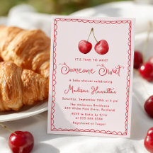 Whimsical Waterverf Cherry Baby shower