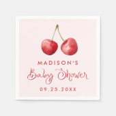 Whimsical Waterverf Cherry Baby shower Servet (Voorkant)