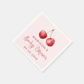 Whimsical Waterverf Cherry Baby shower Servet (Hoek)