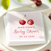 Whimsical Waterverf Cherry Baby shower Servet