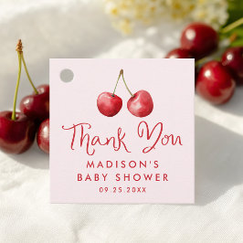 Whimsical Waterverf Cherry Bedankt Baby shower Bedankjes Labels