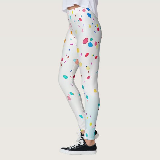 Whimsical Waterverf Confetti Leggings Ontwerp (Links)
