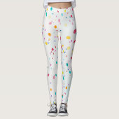 Whimsical Waterverf Confetti Leggings Ontwerp (Voorkant)