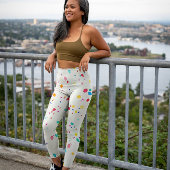 Whimsical Waterverf Confetti Leggings Ontwerp