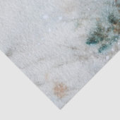 Whimsical Waterverf Deer in Sneeuwkerst Tissuepapier (Detail)