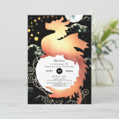 Whimsical Waterverf Dragon Birthday Kaart (Staand voorkant)