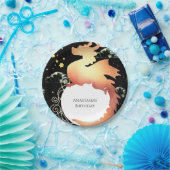 Whimsical Waterverf Dragon Birthday Papieren Bordje (Feest)