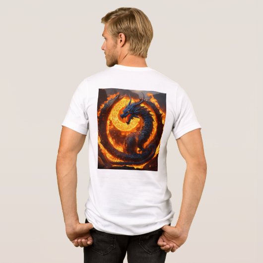 Whimsical Waterverf Dragon T-shirt (Achterkant volledig)