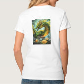 Whimsical Waterverf Dragon T-shirt Artistiek T-shi (Achterkant)