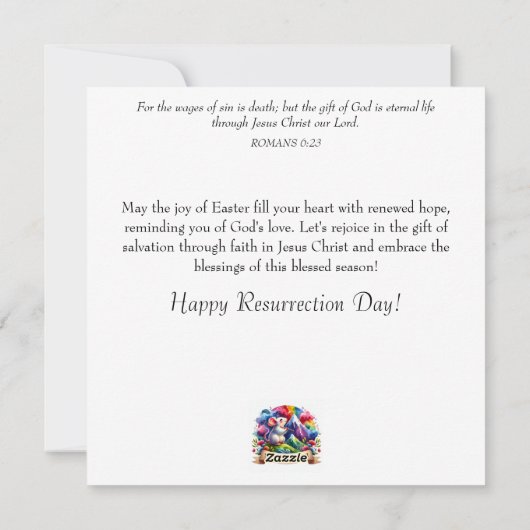 Whimsical  Waterverf Eenhoorn Easter Feestdagenkaart (Achterkant)