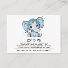 Whimsical Waterverf Elephant Books for Baby Informatiekaartje