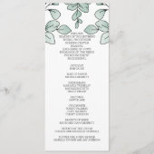 Whimsical Waterverf Eucalyptus Wedding Programmakaart (Voorkant)