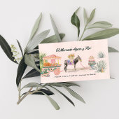 Whimsical Waterverf Ezel & Markt | SCHATTIGEE QR Visitekaartje