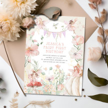 Whimsical Waterverf Fairy 1e Verjaardag