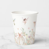 Whimsical Waterverf Fairy 1e Verjaardag Papieren Bekers (Achterkant)