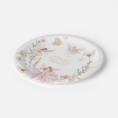 Whimsical Waterverf Fairy 1e Verjaardag Papieren Bordje (Gekanteld)